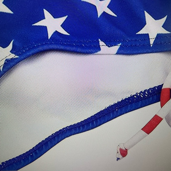 Women Two Piece High Waisted Bikini Set American Flag Swimsuits Bathing Suit 2XL - Picture 6 of 6